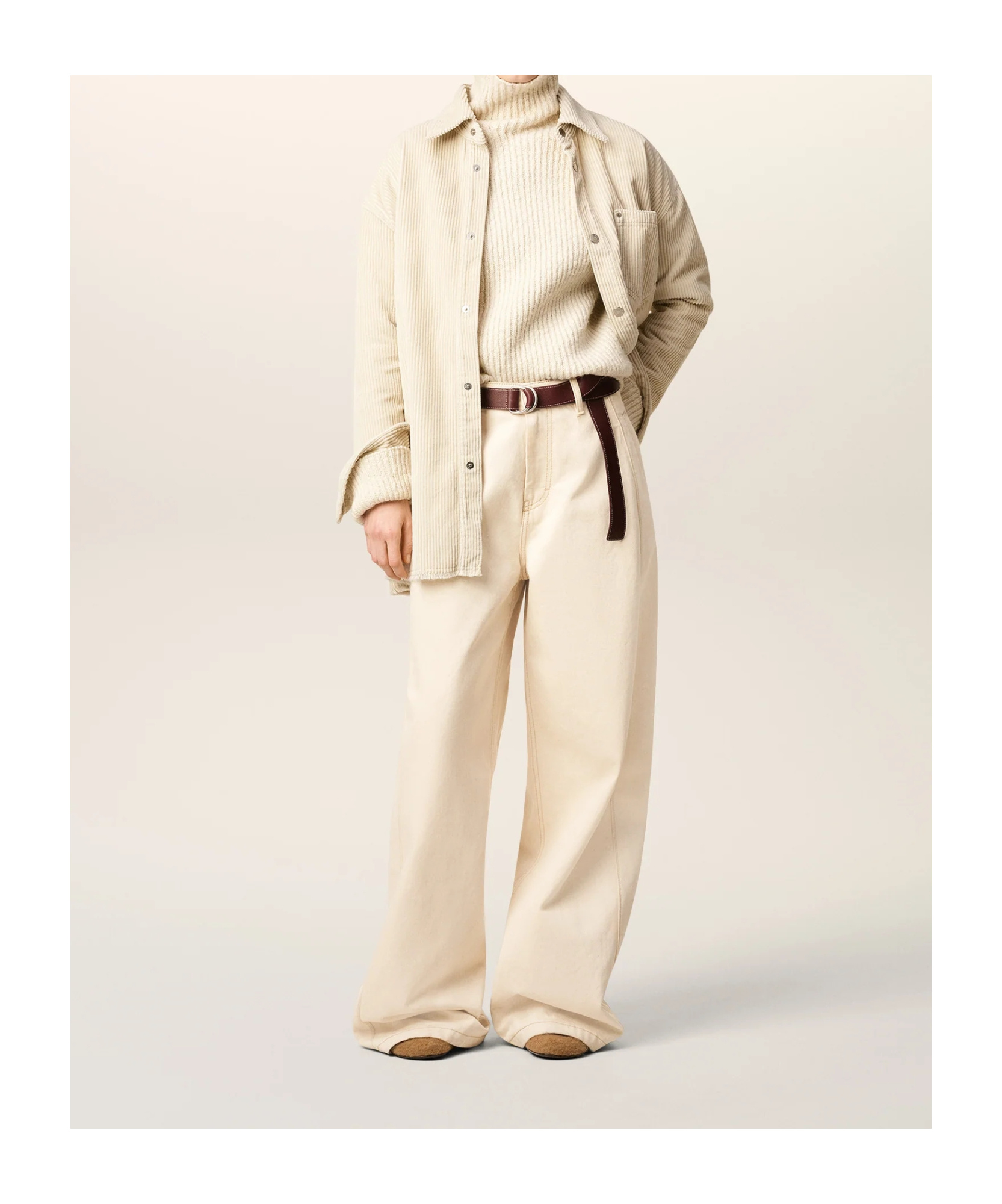 Ami Alexandre Mattiussi Belt Loops Slacks In White