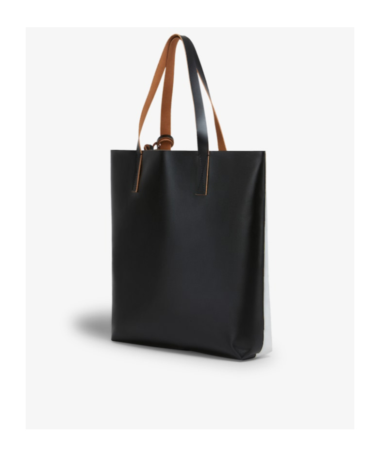 Shop Marni Two Tone Tribeca Tote With 30th Anniversary Print In White