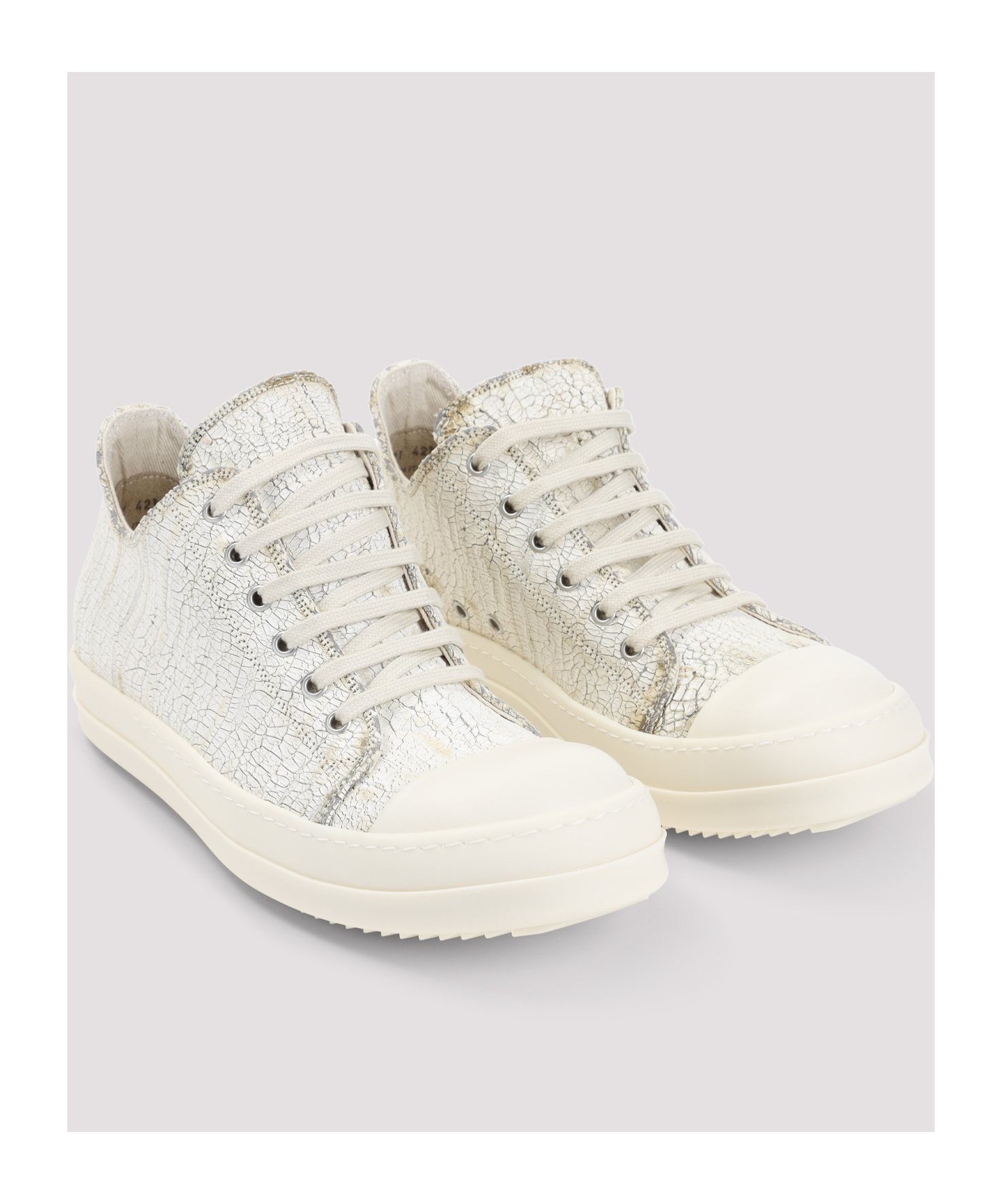 Rick Owens Drkshdw Lace-up Low-cut Sneakers In White