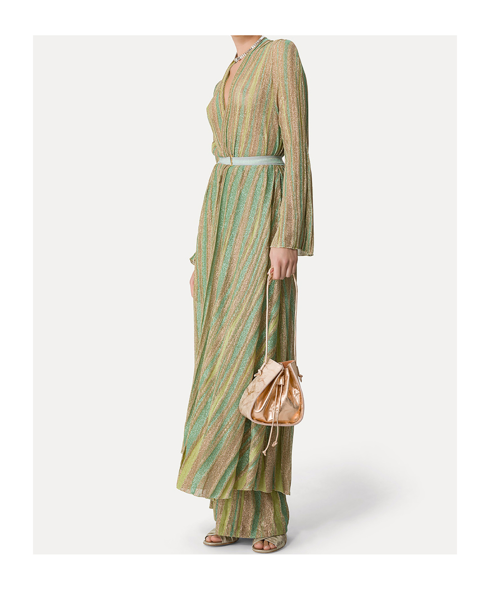 Forte Forte Dress In Lurexshot Jersey With Crossover Front