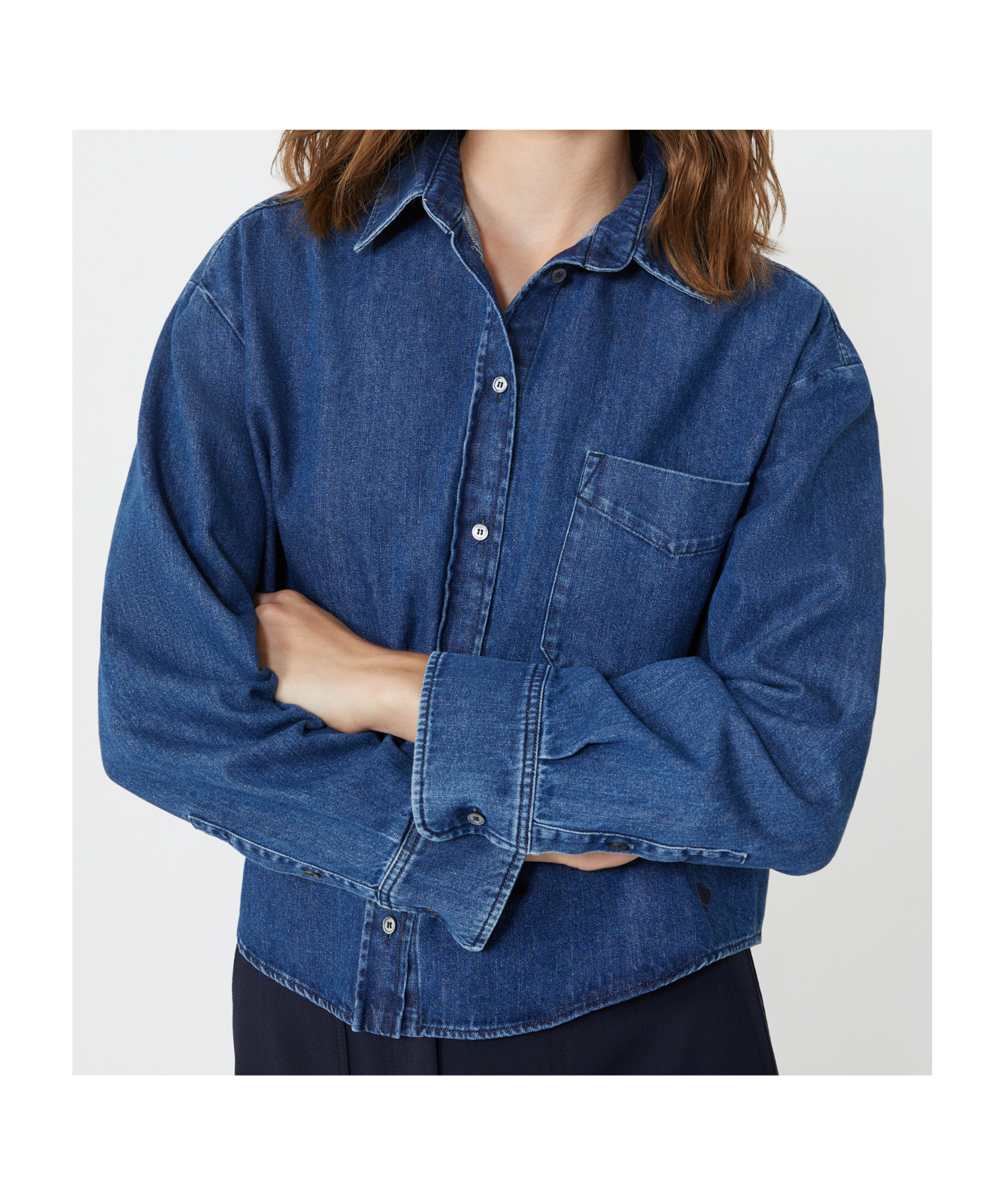 Weekend Max Mara Camicia Oversize Medium Blue In Blue