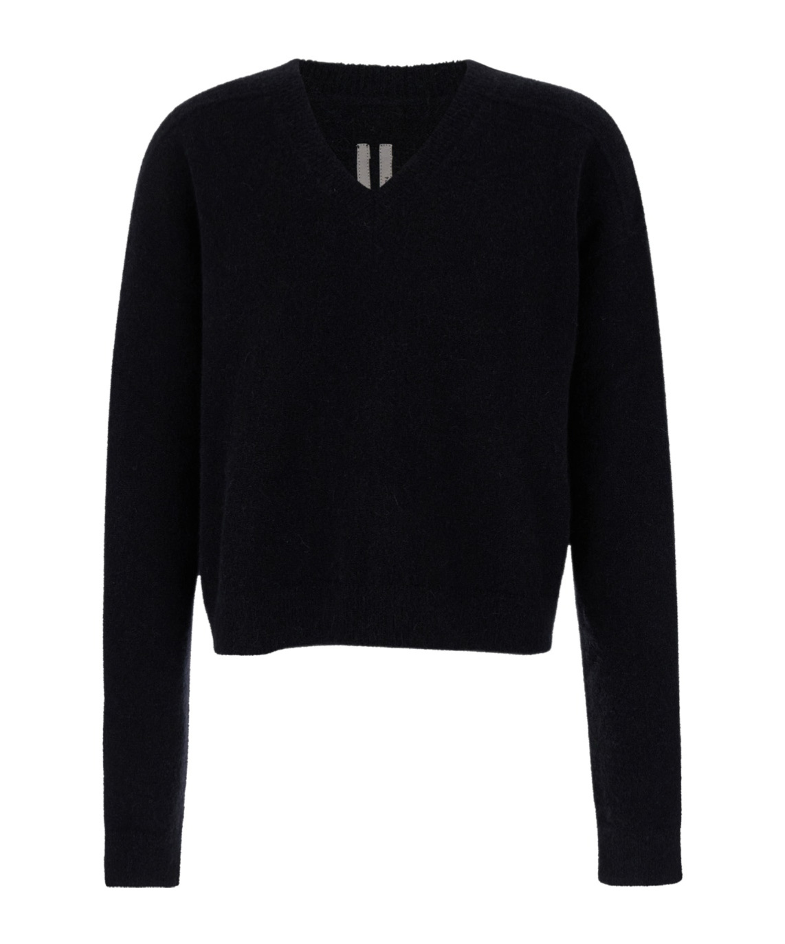 Rick Owens Men Tommy V Neck Alpaca Blend Sweater In Black