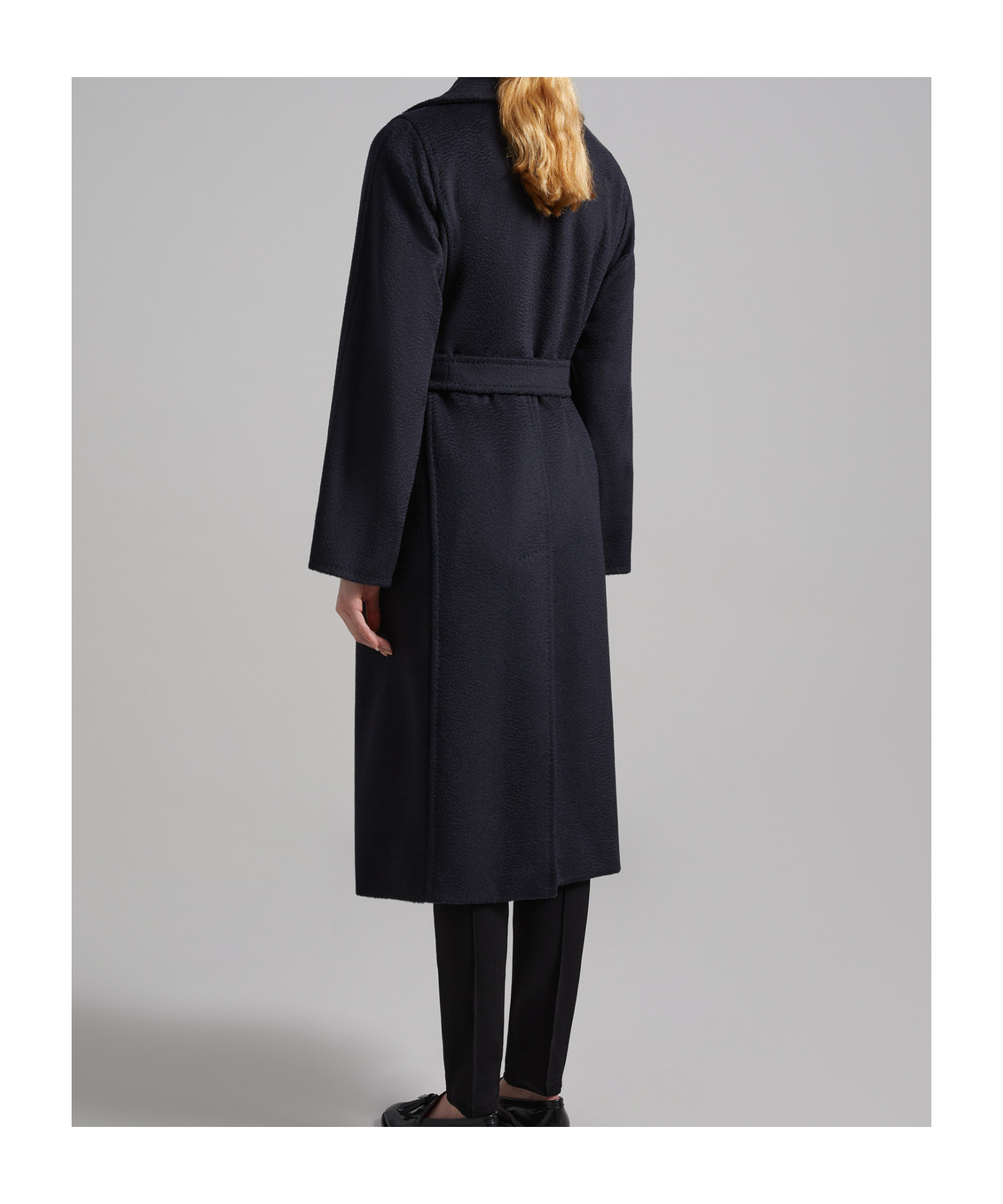 Max Mara Manuela Icon Belted Wool Coat In Black