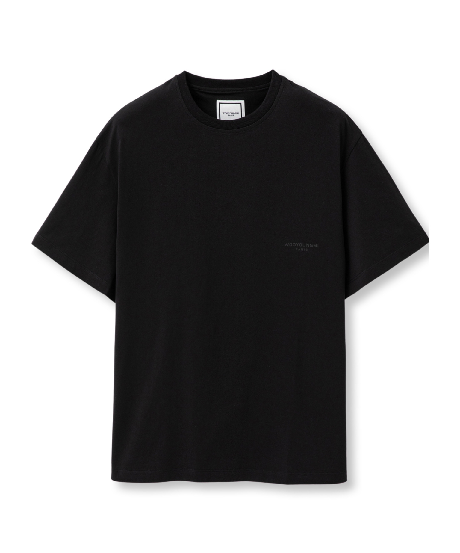 Wooyoungmi Black T-shirt With Maxi Print On The Back In Black