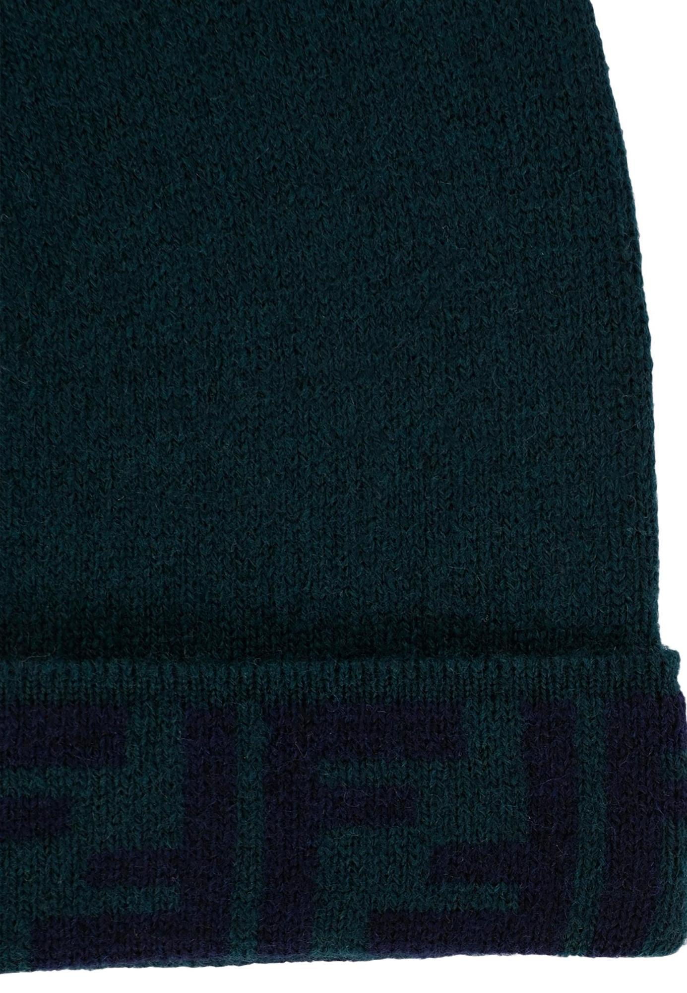 Fendi Ribbed Hat In Blue