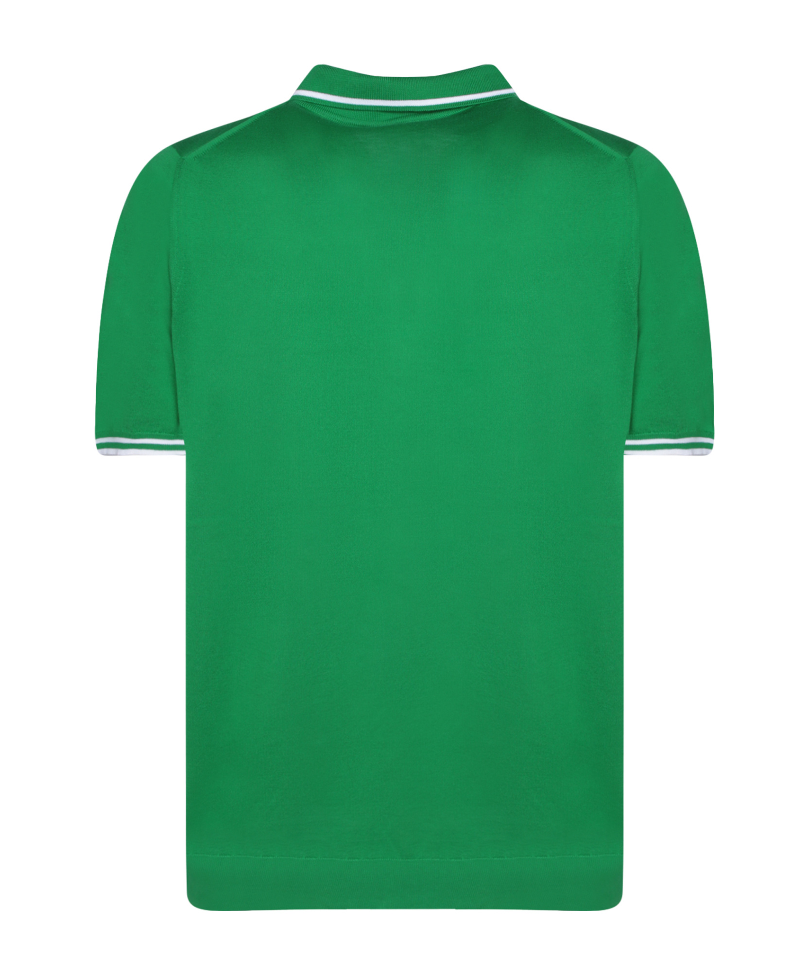 Shop Kiton Striped-edge Cotton Polo Shirt In Green