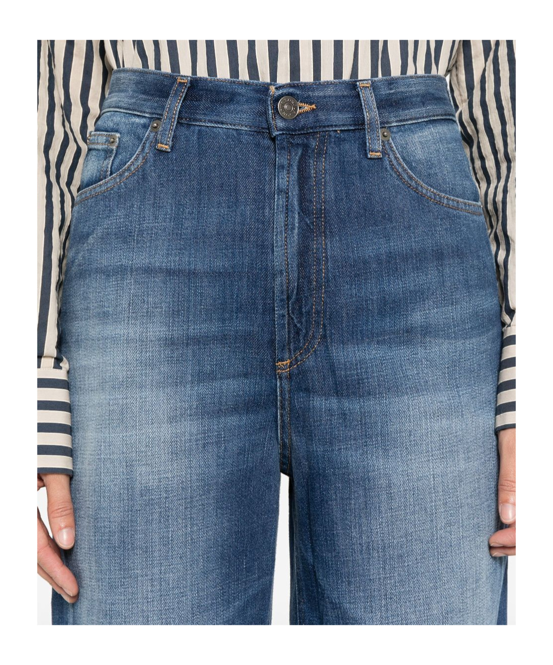 Dondup Belt-loop Jeans In Blue
