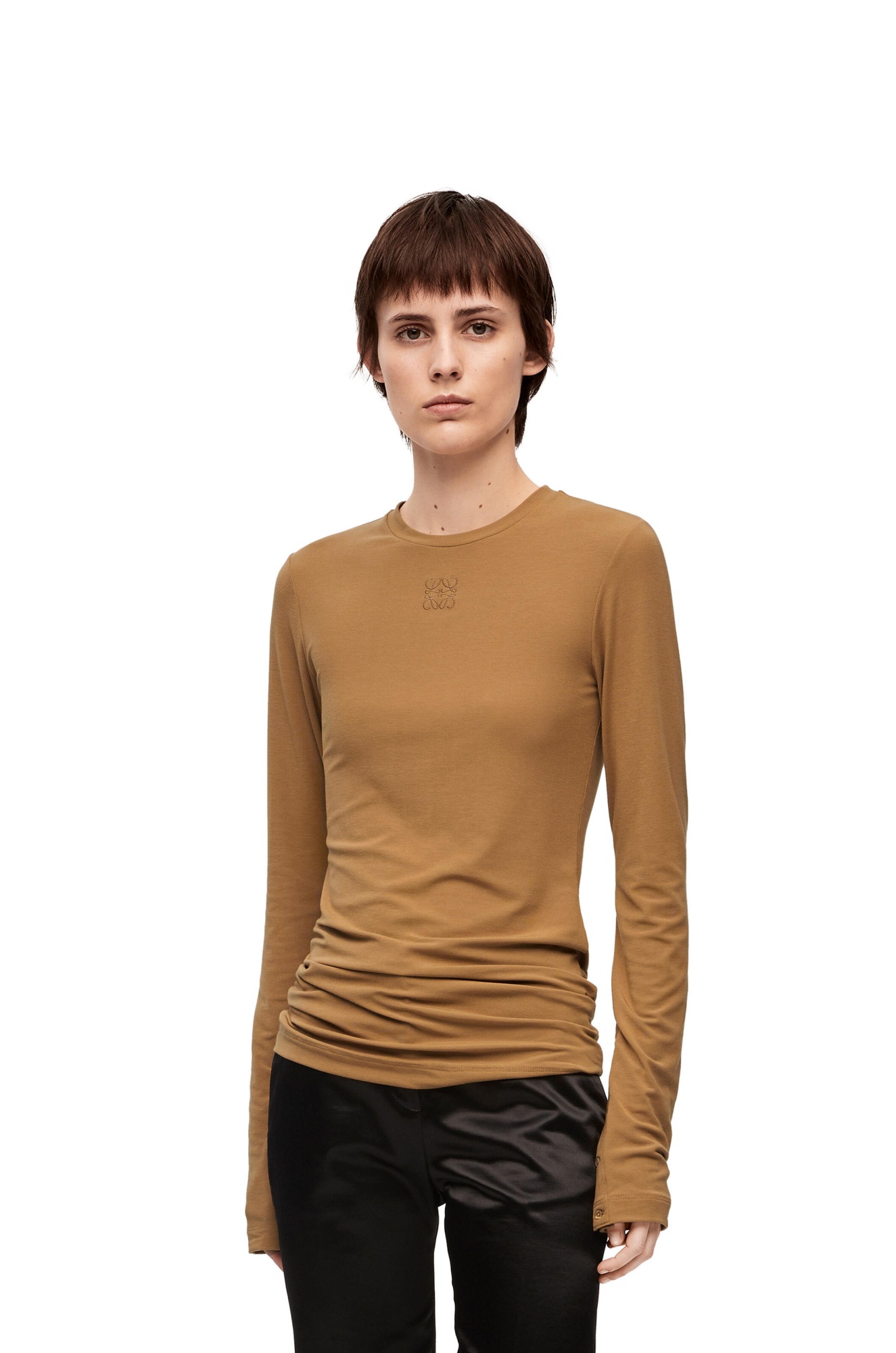 Loewe Long Sleeved T-shirt In Brown