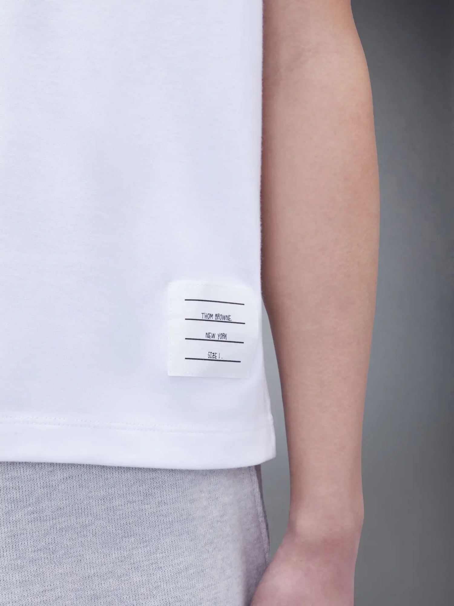Thom Browne 4-bar Stripes Crewneck T-shirt In White