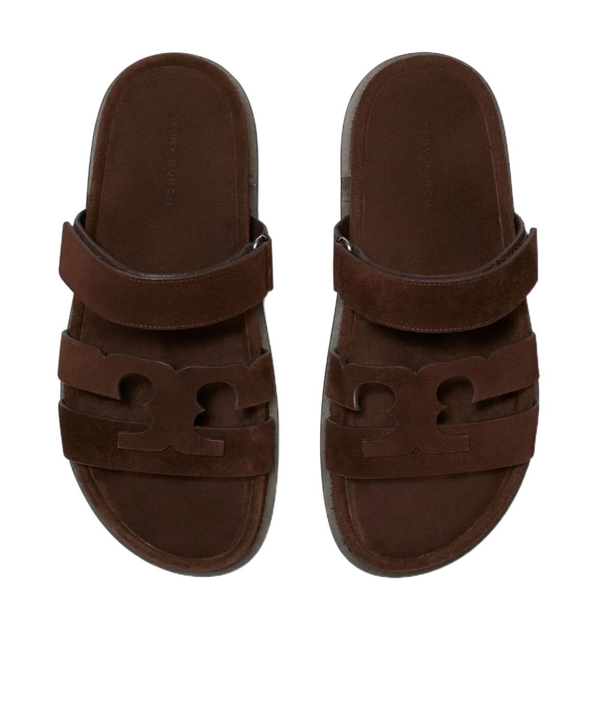 Tory Burch Chocolate Suede Ines Slippers In Brown