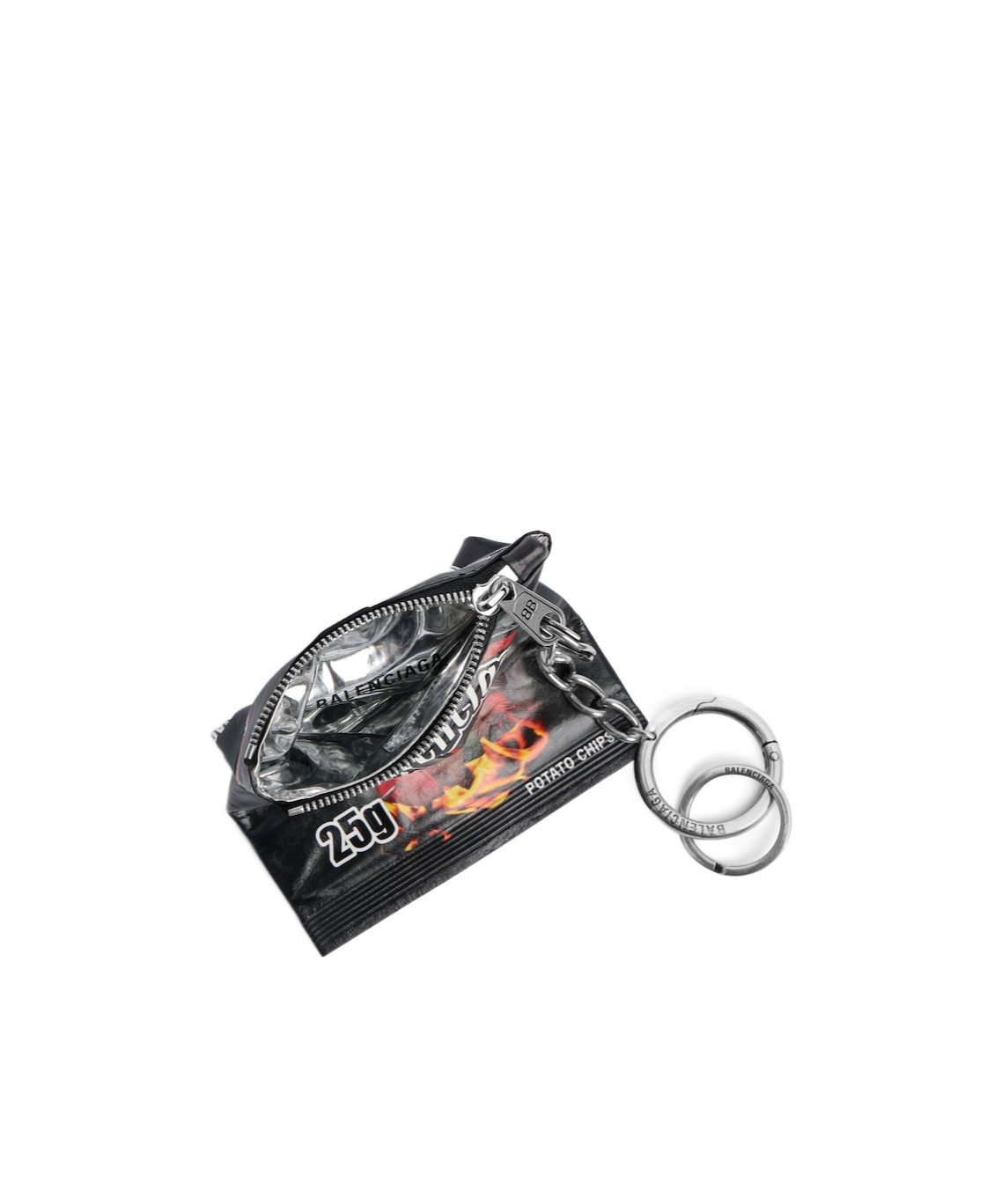 Balenciaga Charm/keyring Chips In Black In Black