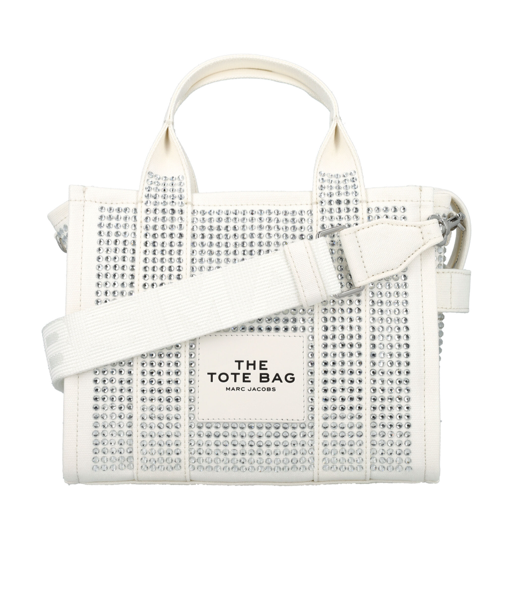 Marc Jacobs Women's The Crystal Canvas Small Tote Bag In White