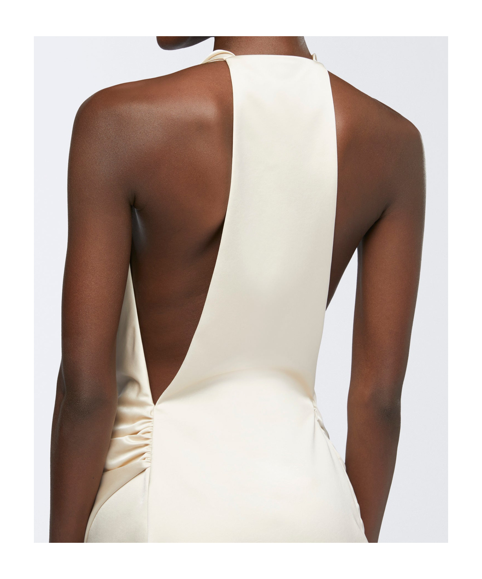The Andamane Verushka Mini Dress Woman In Beige Polyester In White