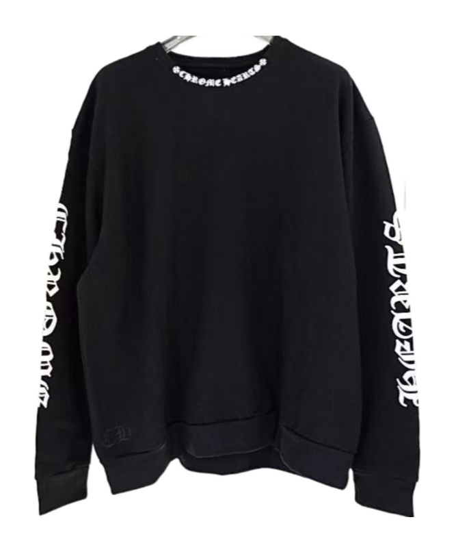 Chrome Hearts Sweatshirt With Sanskrit Sleeves In Black