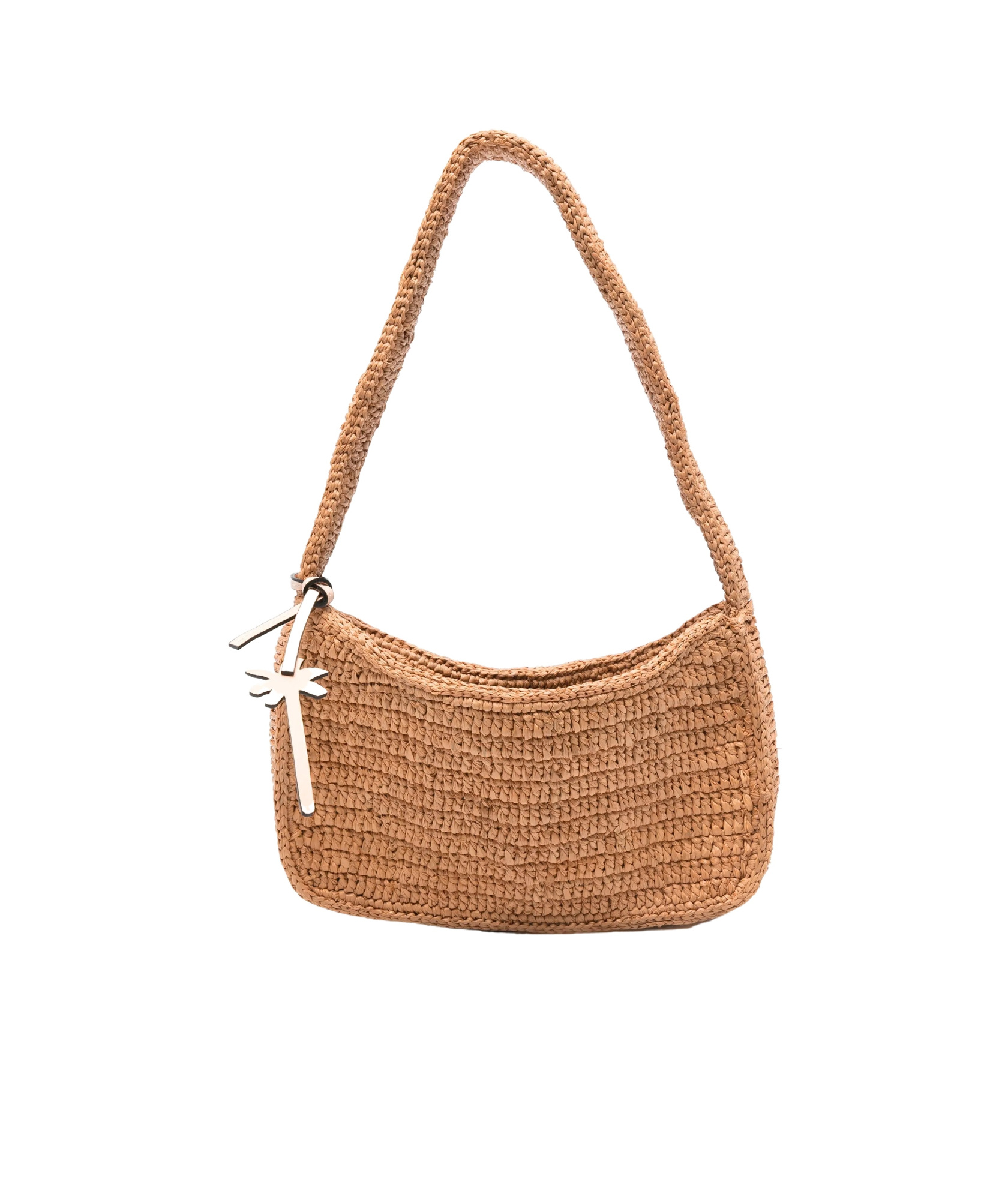 MANEBI INTERWOVEN-RAFFIA SHOULDER BAG