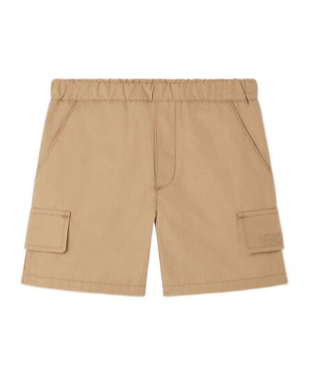 Versace Kids Logo Shorts In Brown