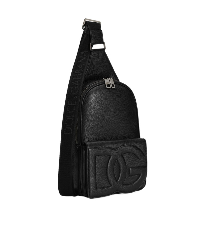 Dolce & Gabbana Dolce Gabbana Logo Embossed Zipped Backpack In Black