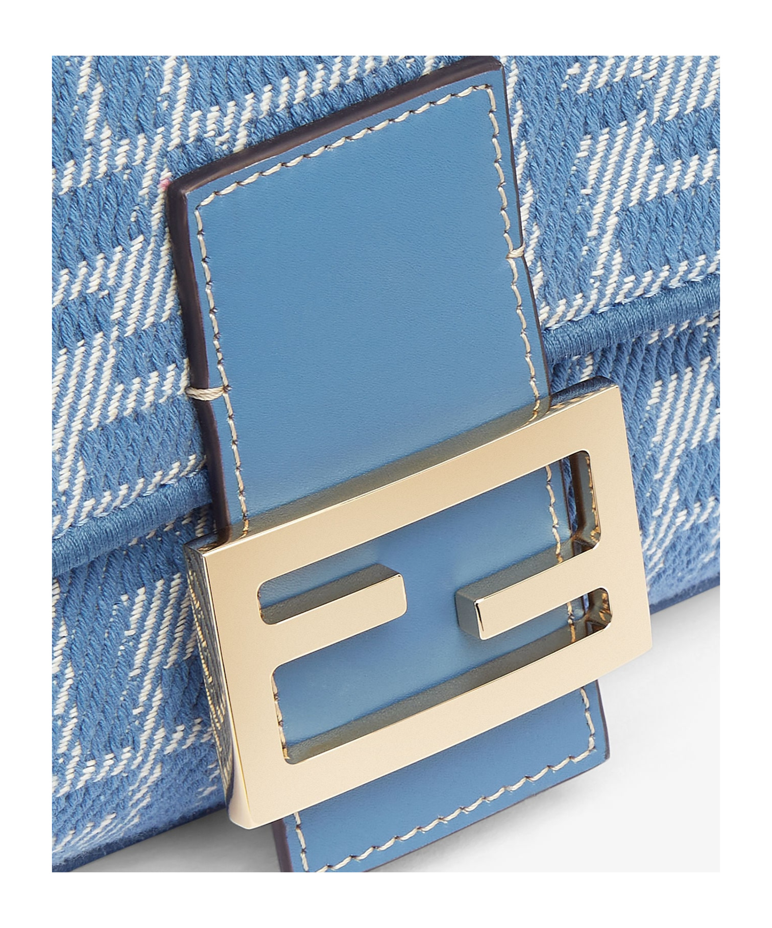 Fendi Jacquard Ff Baguette In Blue