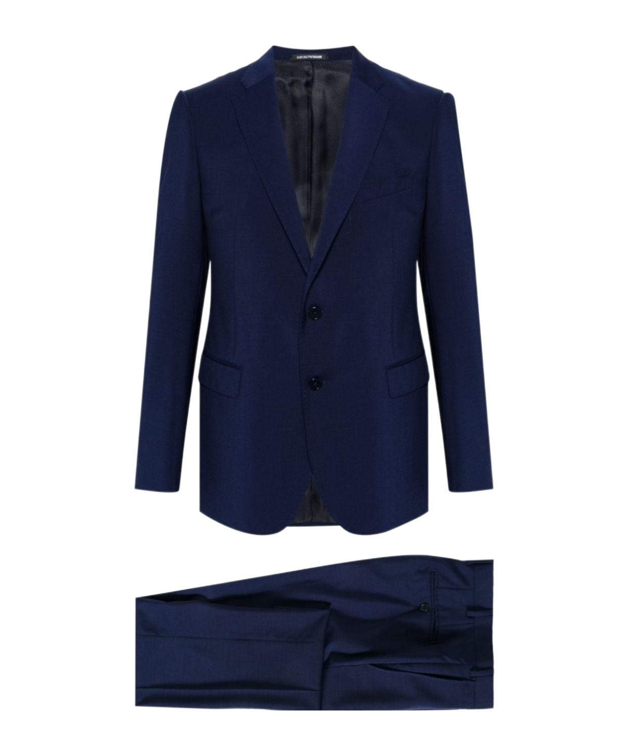 Emporio Armani Single-breasted Virgin Wool Suit In Black