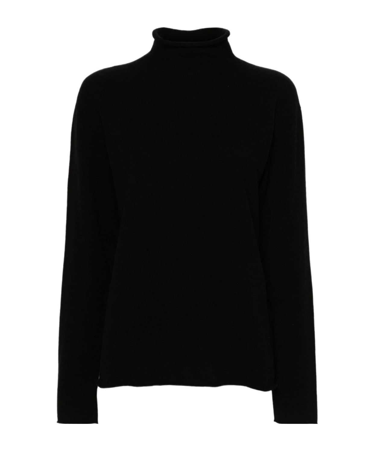 Jil Sander Roll-neck Cashmere Jumper In Black