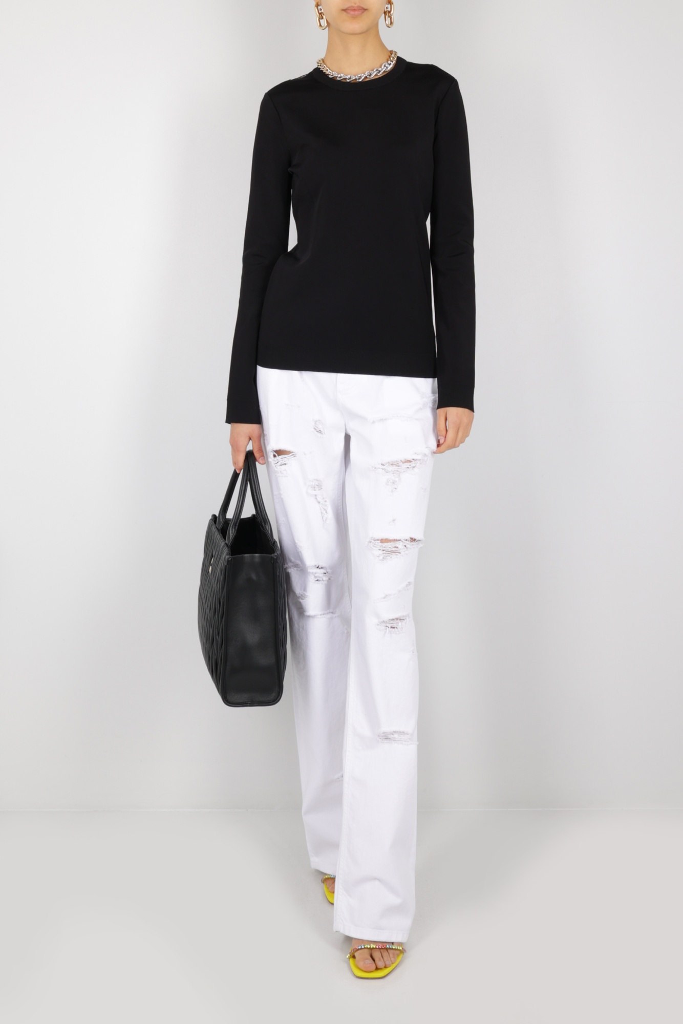 Givenchy T-shirt With Round Neck And Long Sleeves In Black