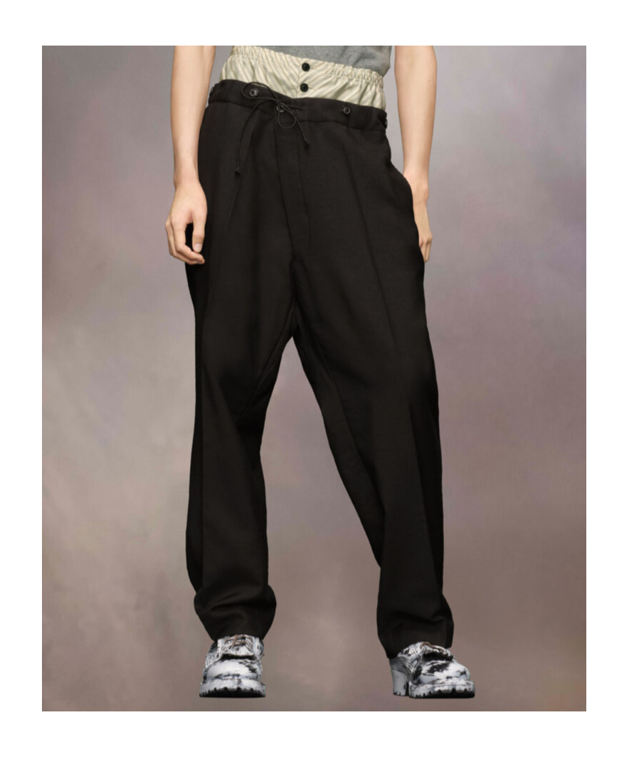 Maison Margiela Button Casual Pants In Black