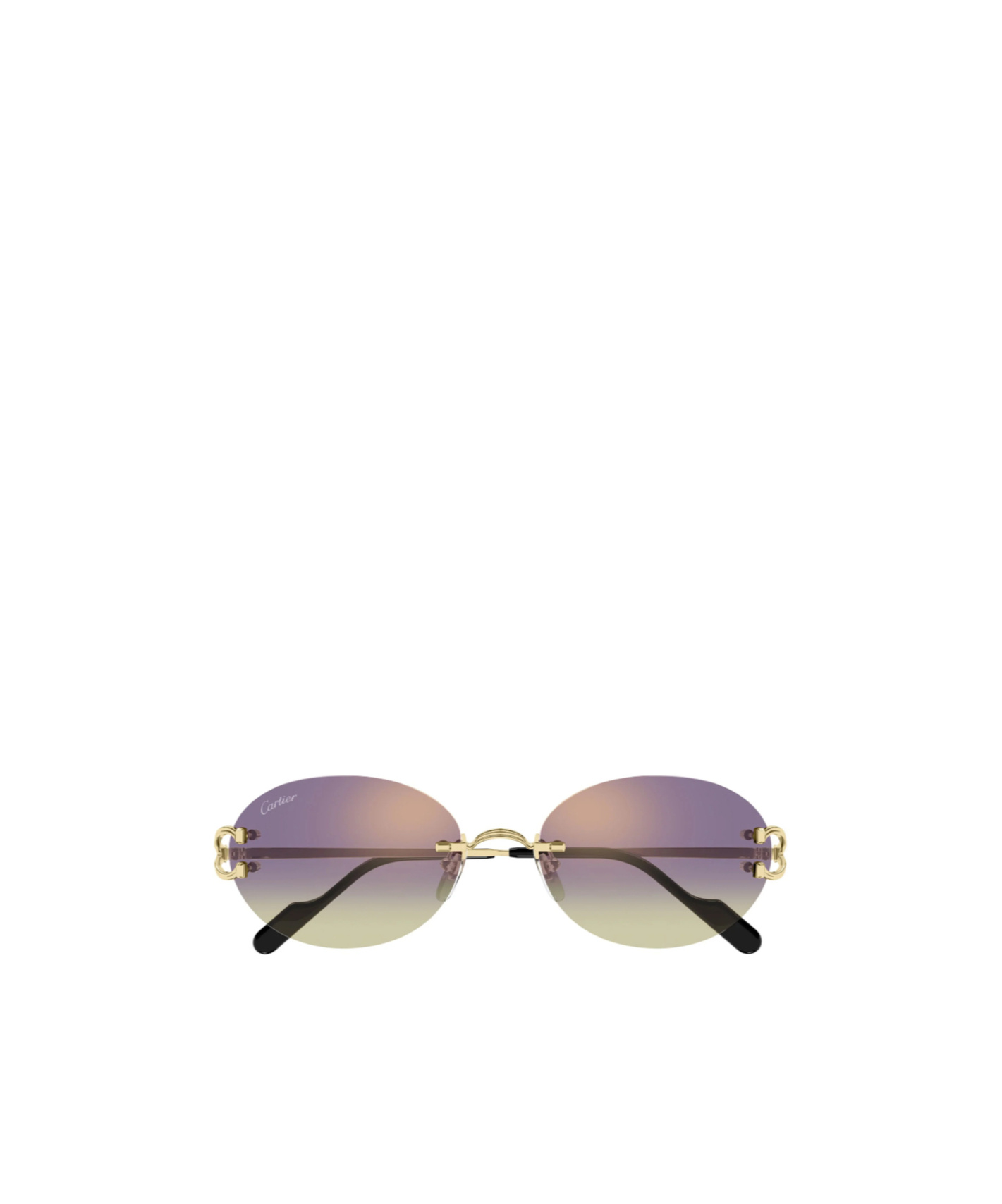 Cartier Oval Sunglasses In Gold