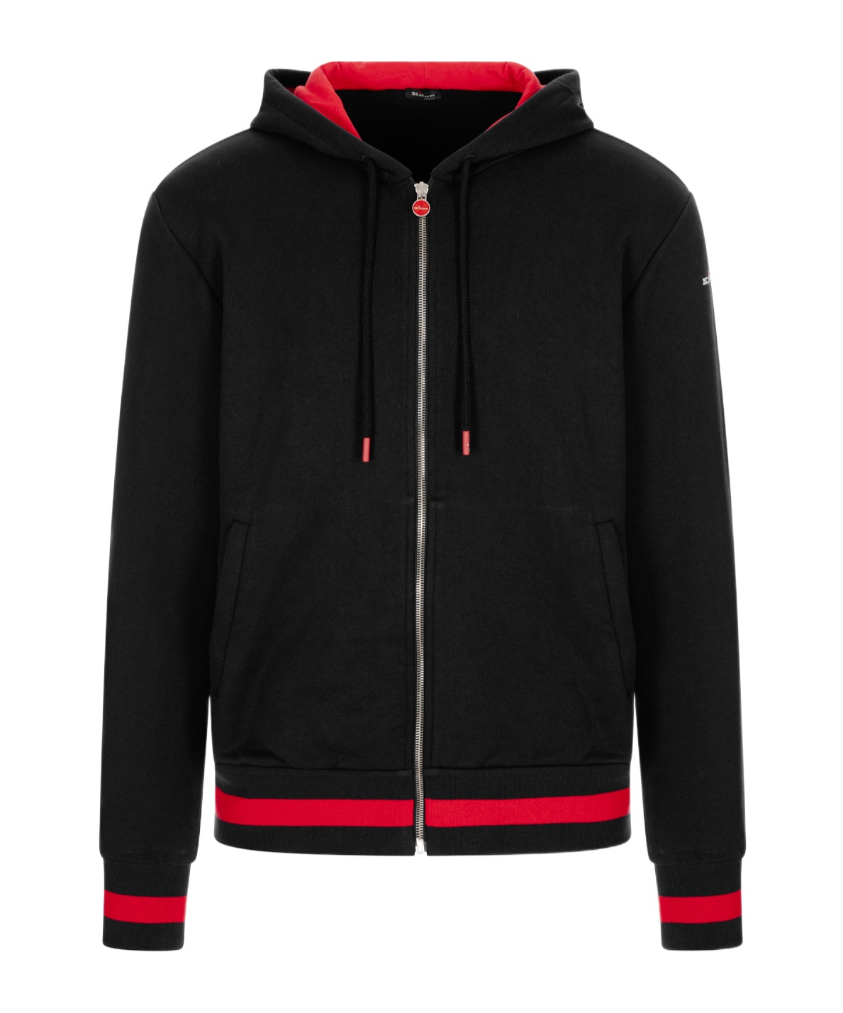Kiton Long-sleeved Sweatshirt And Pants Set In Black