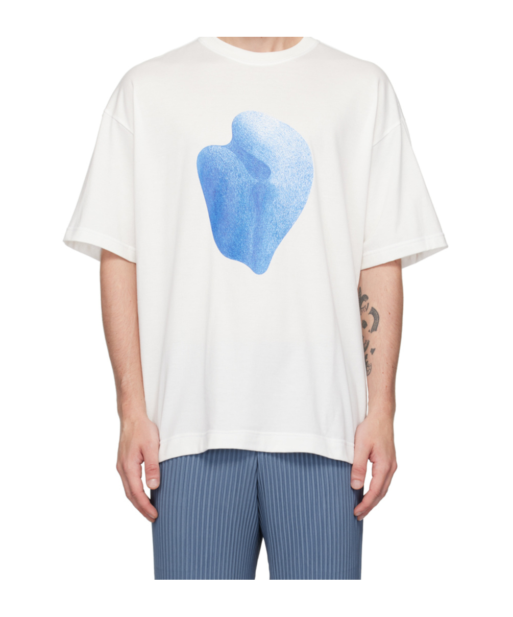 Issey Miyake Pattern Printed T-shirt In White