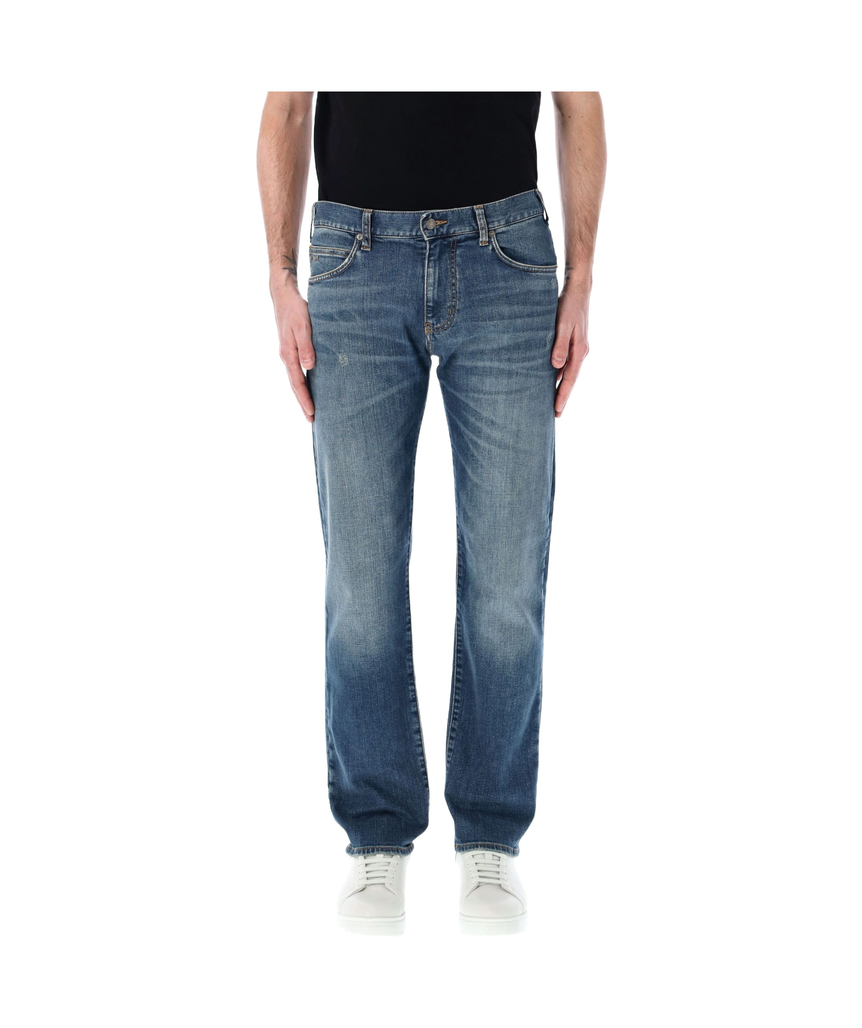Emporio Armani J45 Regular Fit Jeans In Blue