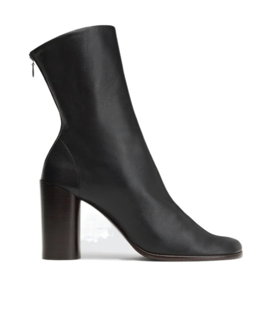 Lemaire 80mm Anatomic Zip-detail Block-heel Boots In Brown