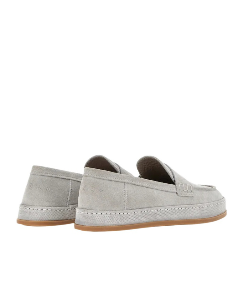 Hogan Almond Toe Loafers In Gray