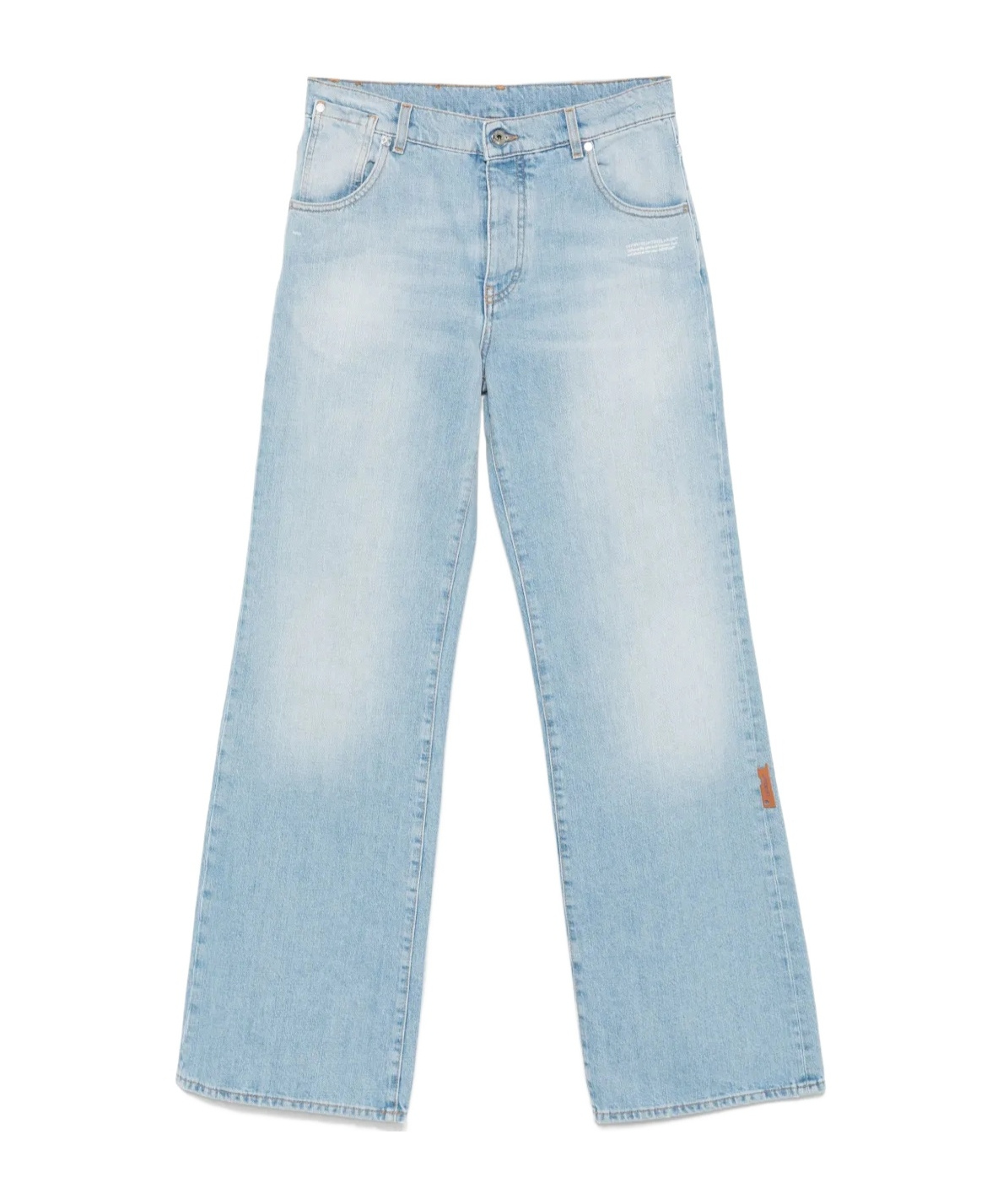 Off-white Wide-leg Jeans In Light Blue