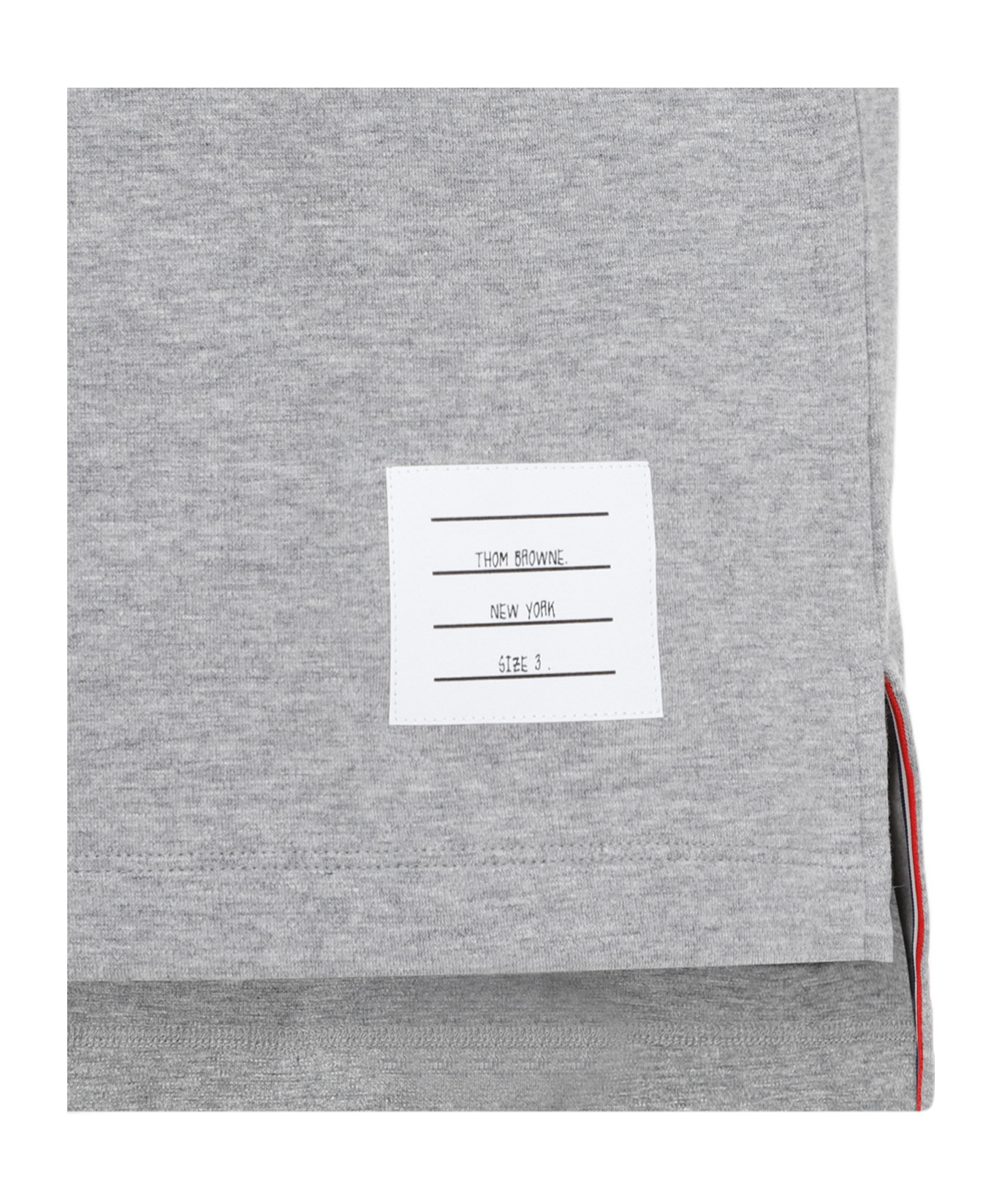 Thom Browne Cotton 4-bar Short Sleeve T-shirt In Gray
