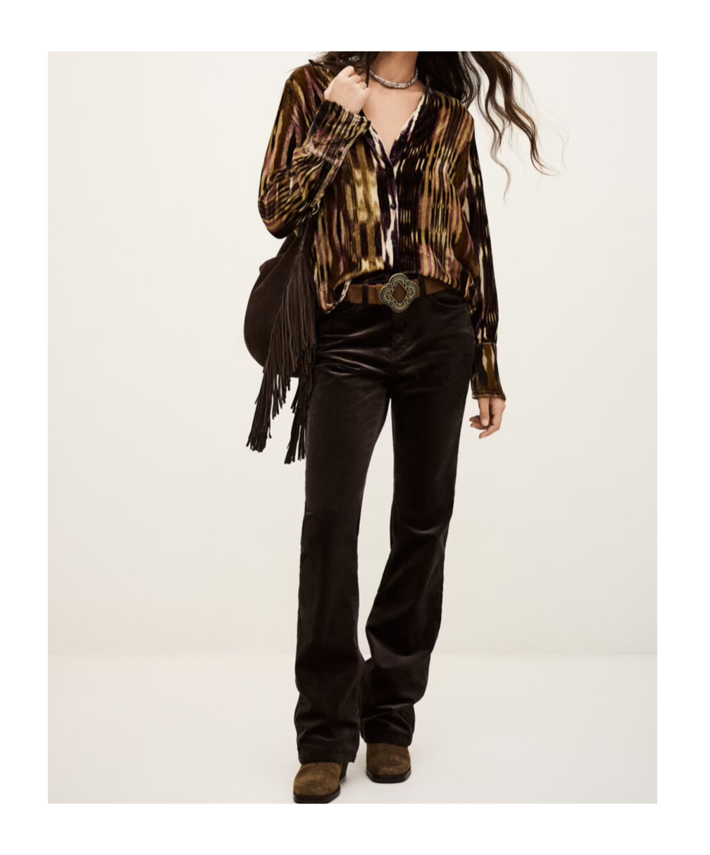 Bash Long-sleeved Printed Shirt In Brown