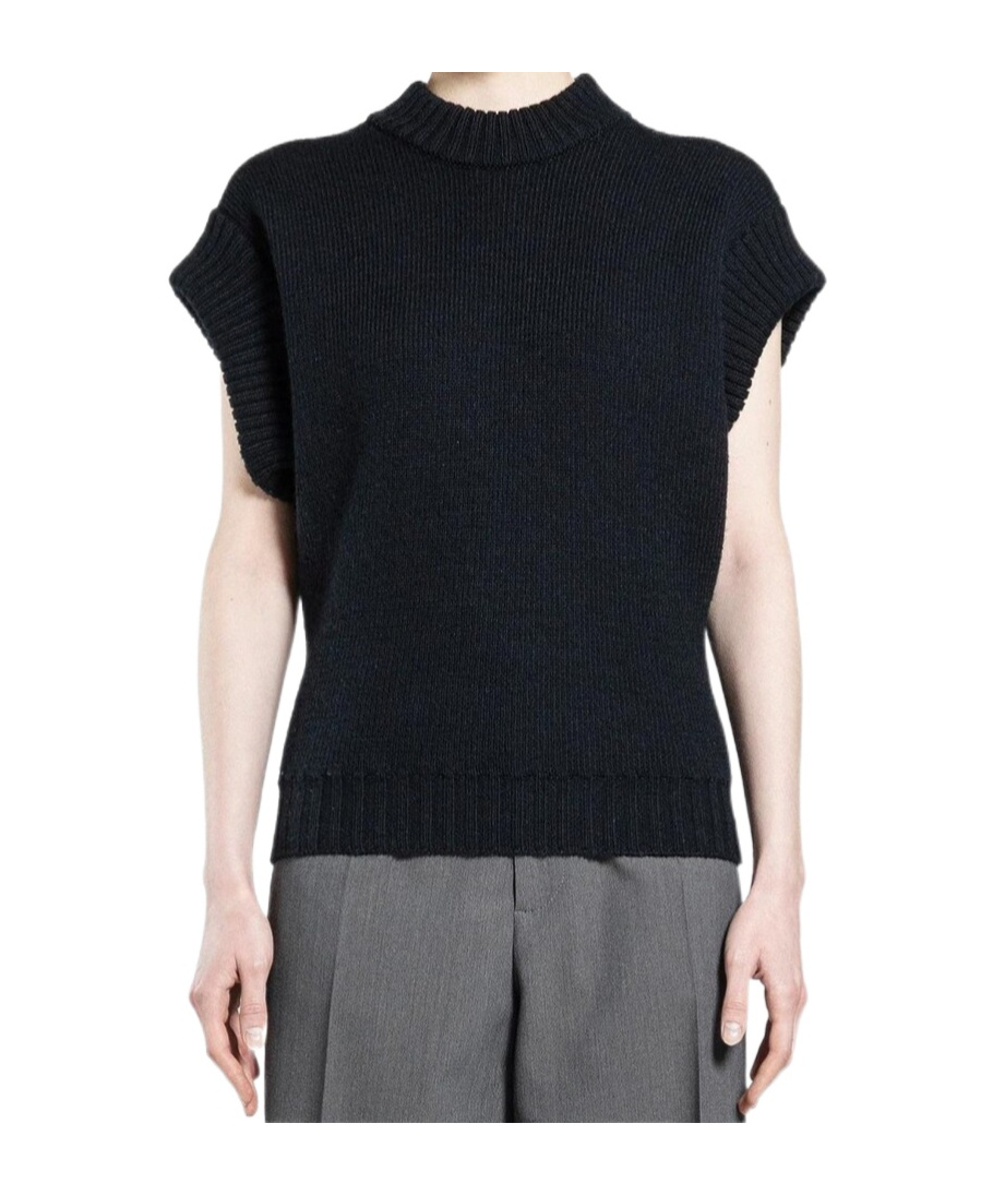 Bottega Veneta Round Neck Sweater In Black