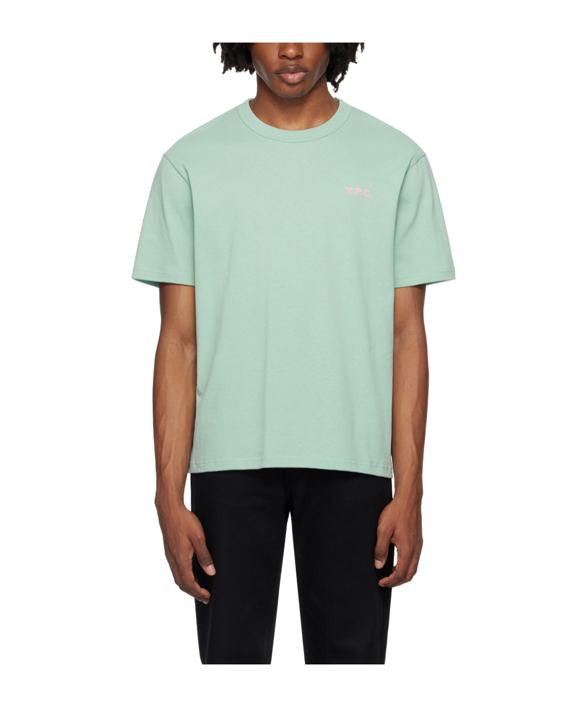 Apc Logo-print Organic-cotton T-shirt In Green