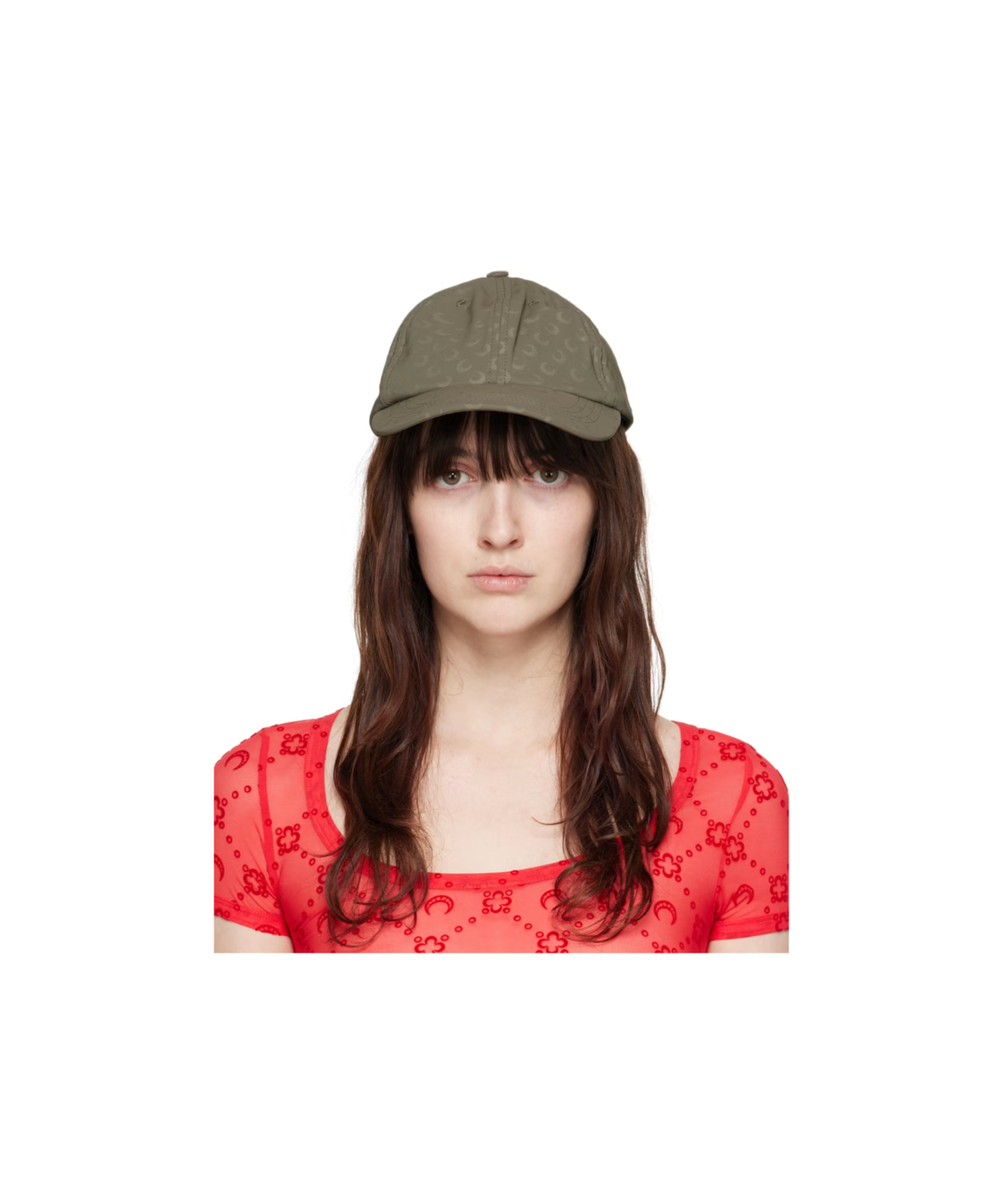 Marine Serre Logo Baseball Cap In Multicolor