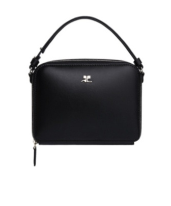 Courrèges Mirror Chained Cloud Bag In Black