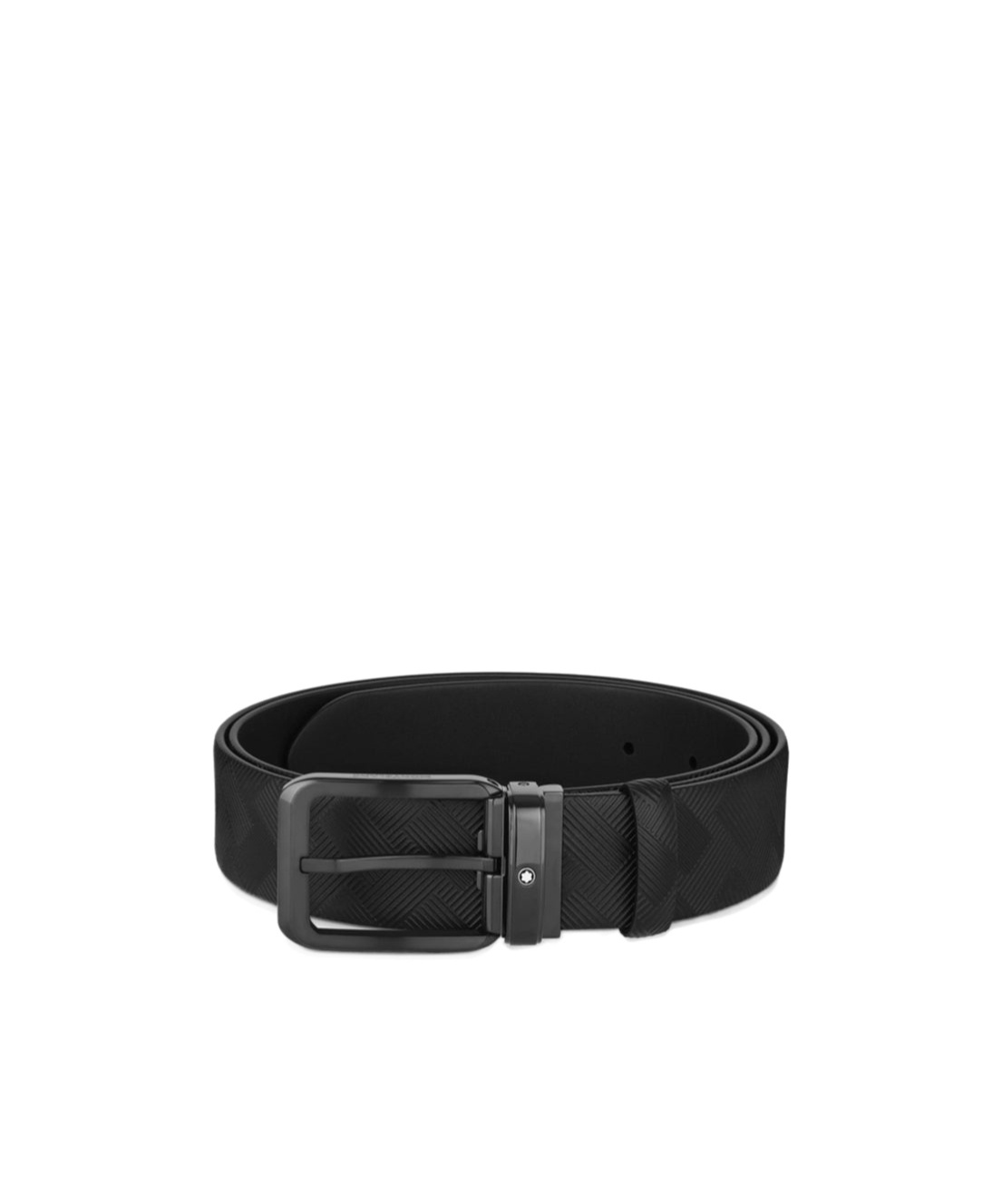 Montblanc Rectangular Buckle Belt In Black