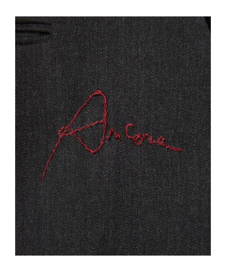 Gucci Ancora Embroidered Wool Coat In Black