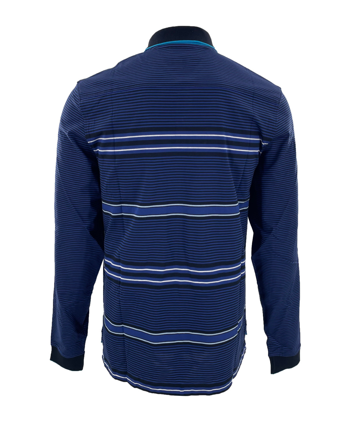 DUNHILL STRIPED LONG-SLEEVED POLO SHIRT 
