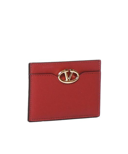 Shop Valentino Vlogo Signature Cardholder In Red