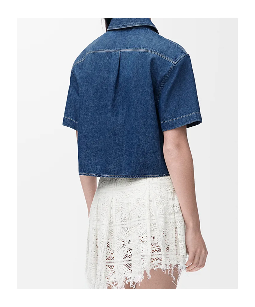 Shop Loewe Short Sleeve Shirt In Light Blue
