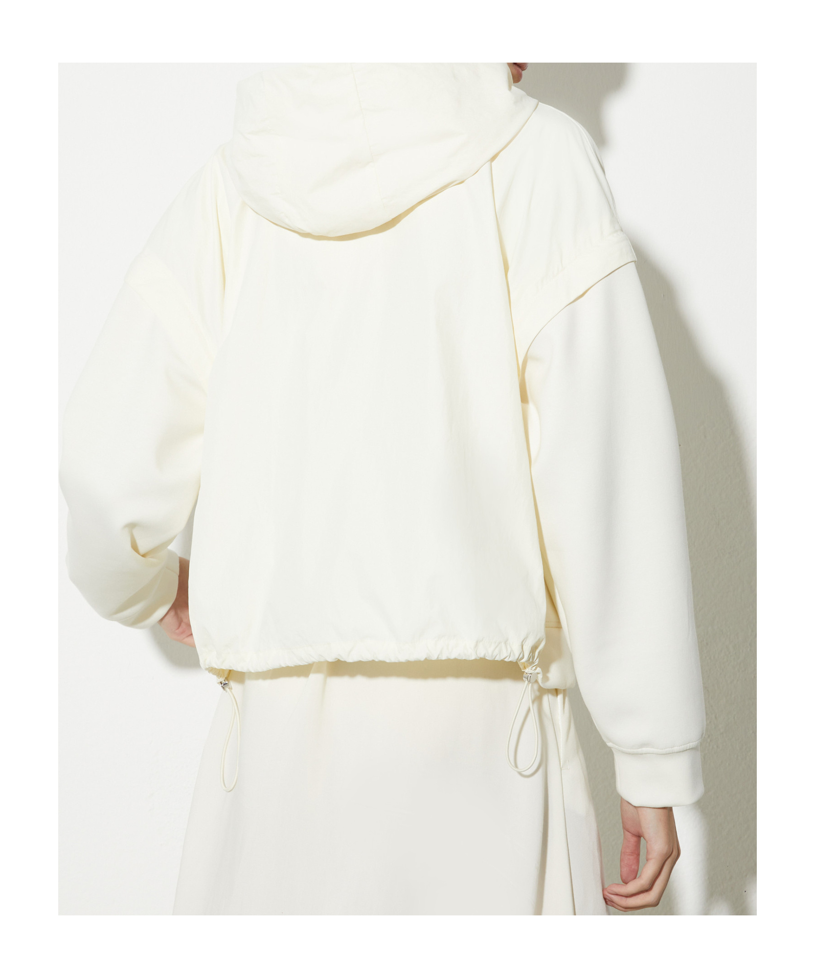 Maxco. Jersey And Nylon Bomber Jacket In White