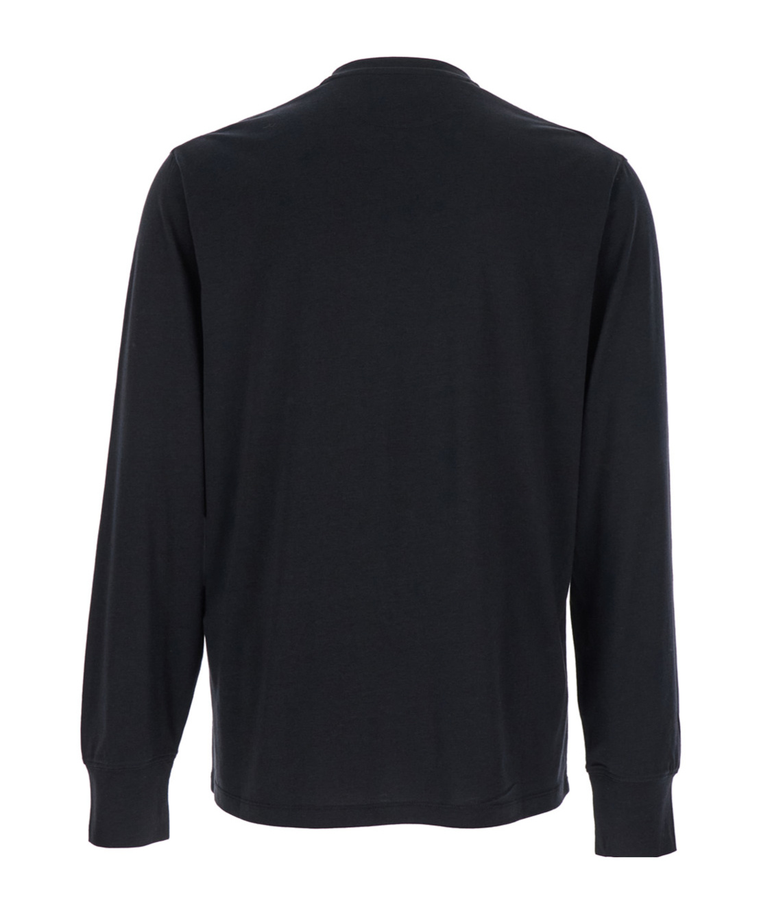 Tom Ford Black Crewneck T-shirt With Long Sleeves In Cotton Blend Man In Black