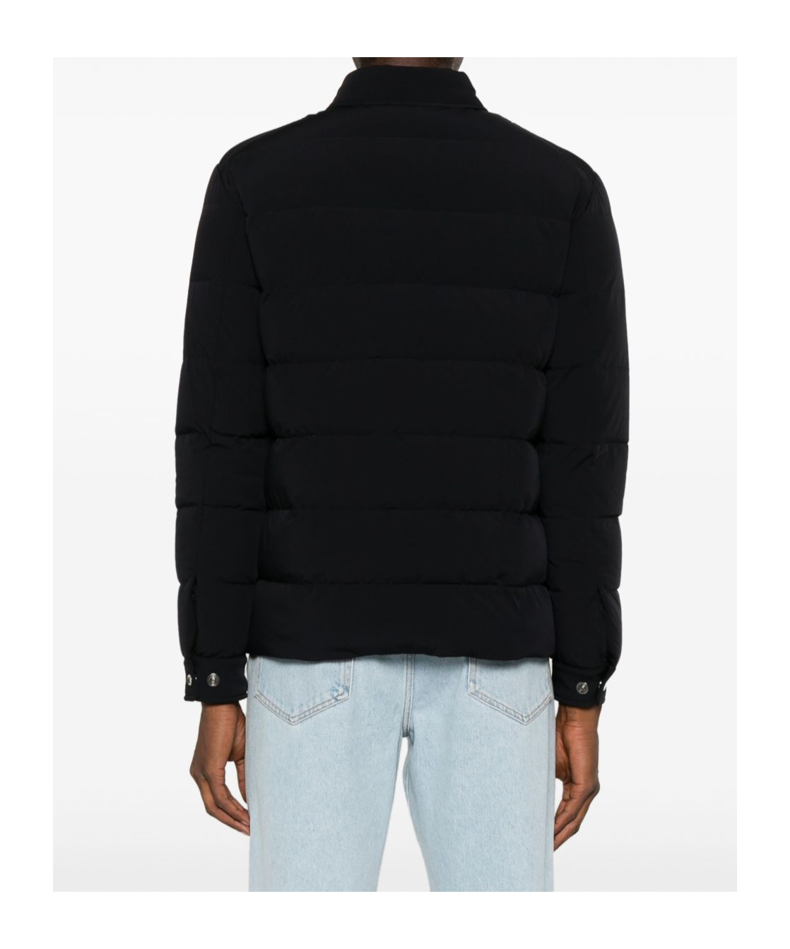 Moorer Padded Down Jacket Featuring Multiple Pockets In Black