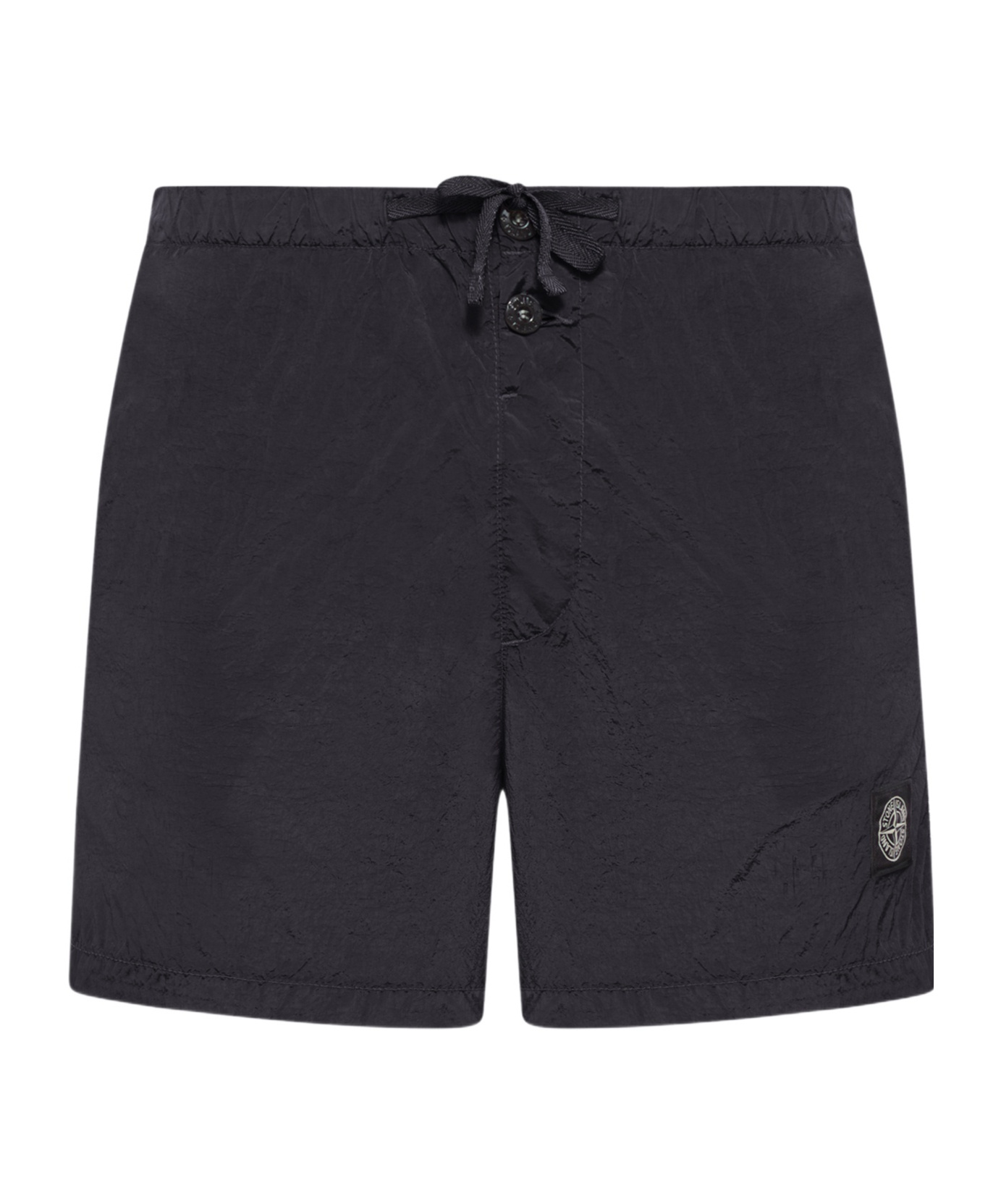 Stone Island Drawstring-fastening Shorts In Black