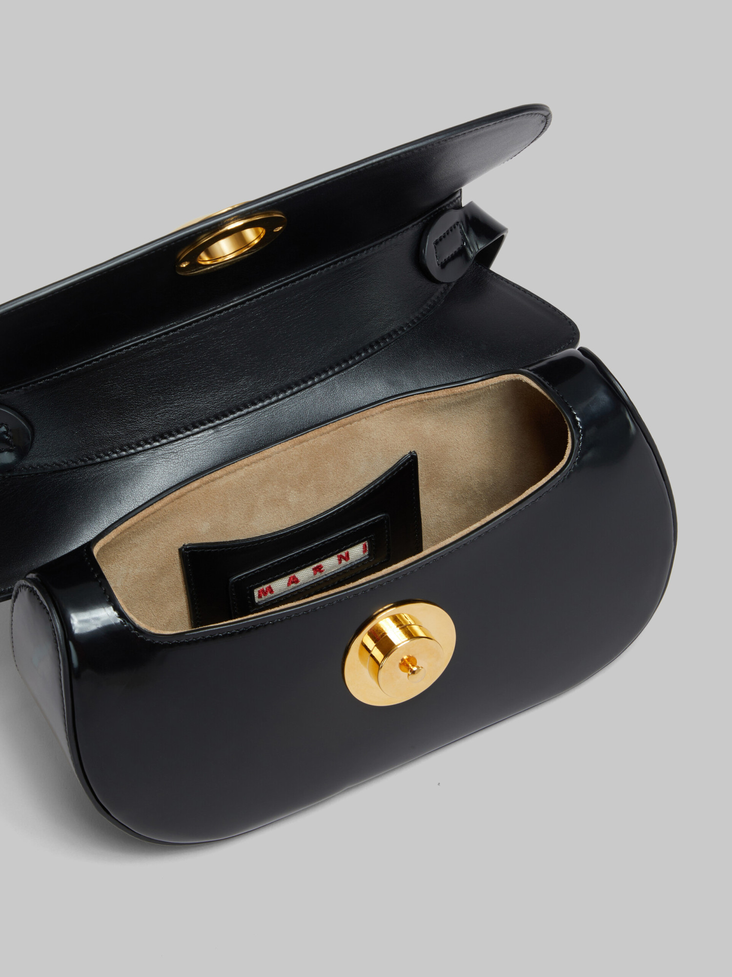 Marni Medium Shoulder Bag Featuring Butterfly Motif In Black