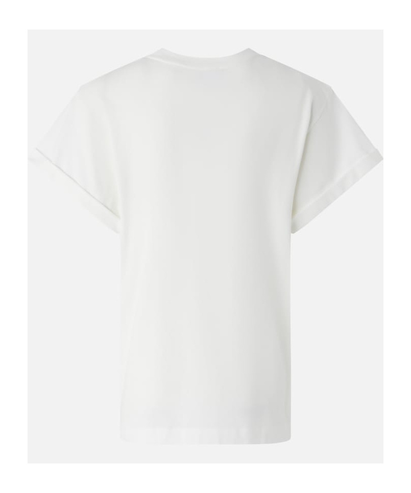 Pinko T-shirt With Metallic Print On Front In White